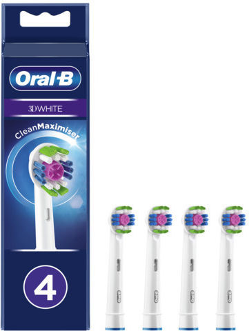 Oral-B 3D White CleanMaximiser Electric Toothbrush Replacement Heads 4pcs