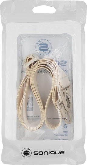 Sonique Strap Back Cover Silicone Beige (Realme C51)