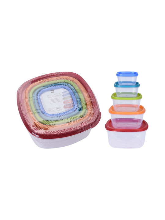 Excellent Houseware Plastic Lunch Box 225ml 5pcs