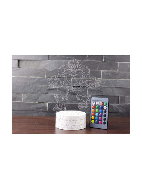 Incerible Hulk Marvel Decorative Lamp 3D Illusion Multicolour