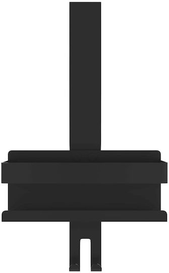 vidaXL Rack de Baie Simplă De Perete ​10x10cm Inox Negru