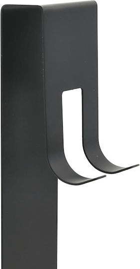 vidaXL Rack de Baie Simplă De Perete ​10x10cm Inox Negru