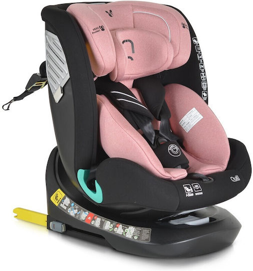 Cangaroo Quill 360° Детско Столче за Кола i-Размер с Isofix Розов
