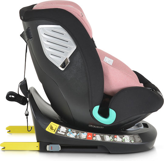 Cangaroo Quill 360° Детско Столче за Кола i-Размер с Isofix Розов