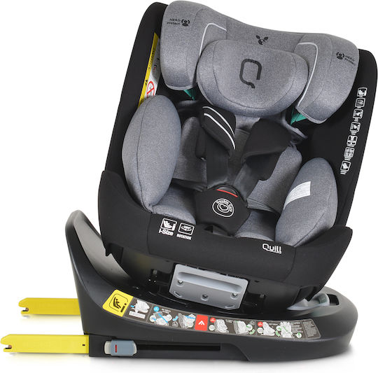 Cangaroo Quill 360° Baby Car Seat i-Size with Isofix Gray