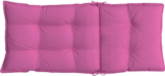 vidaXL Pernă Scaunului De Grădină Cu Spătar Roz Waterproof 2 Buc 50x120 cm