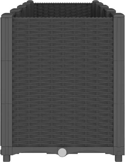 vidaXL Garden Planter Box Plastic Black 160x40x53cm.