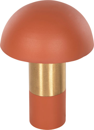 HomeMarkt PUNE Metal Table Lamp for Socket E27 with Orange Shade and Base