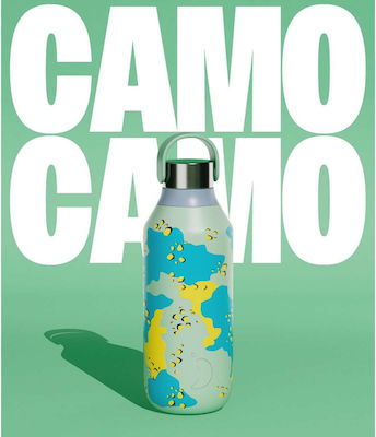 Chilly's Μπουκάλι Θερμός Ανοξείδωτο BPA Free chillys Μπλε Πράσινο 500ml