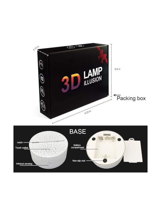Dekorative Lampe 3D-Illusion