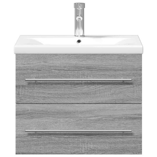 vidaXL Ντουλάπι Πάγκος με Νιπτήρα Μ60xΒ38.5xΥ48cm Γκρι