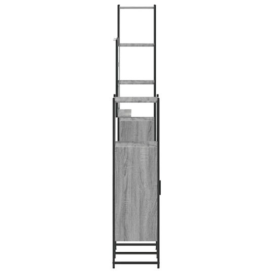 vidaXL Möbelset Waschtisch ohne Waschbecken mit Spiegel L33xB33xH60cm Grey Sonoma