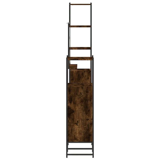 vidaXL Möbelset Waschtisch ohne Waschbecken mit Spiegel L33xB33xH60cm Smoky Oak