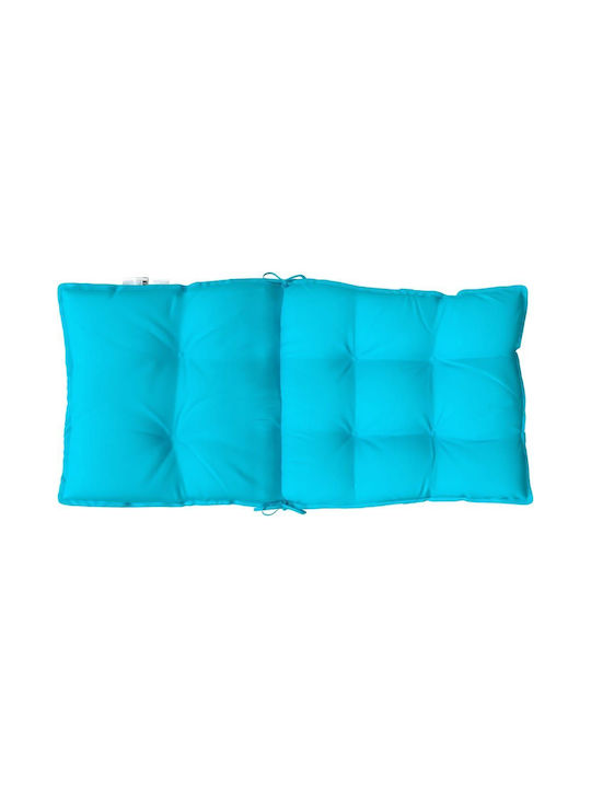 vidaXL Wasserdichtes Gartenstuhlkissen mit Rückenlehne Türkis 4 Stück 50x100cm