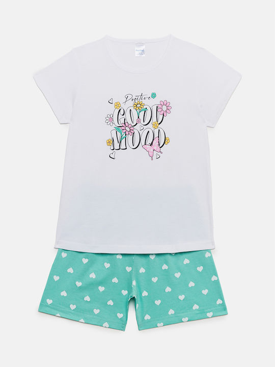 Eleten Kids Pyjamas Summer Cotton Offwhite