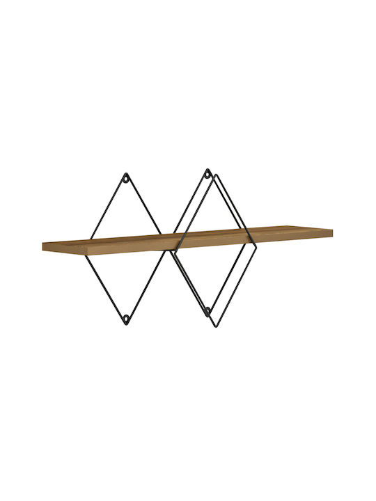 Ράφι Τοίχου Chantria Καφέ 60x14x36εκ.