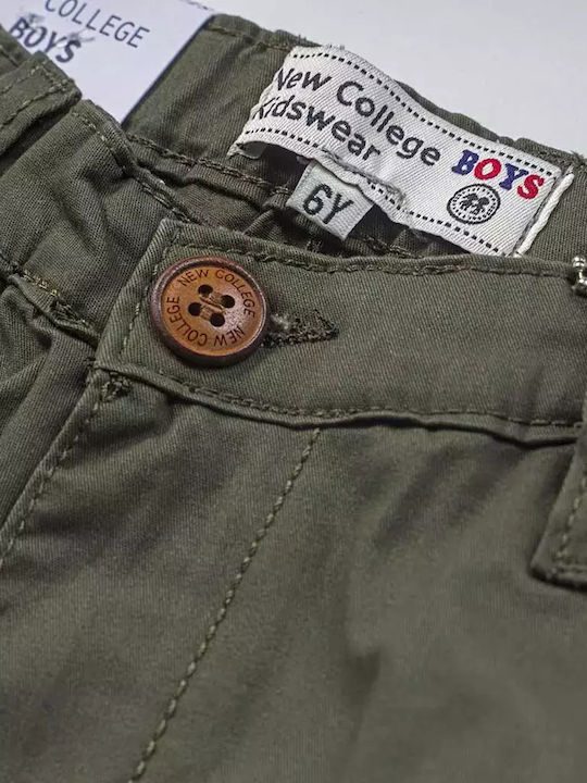 Șort/Salopetă Copii din Material Textil Haki