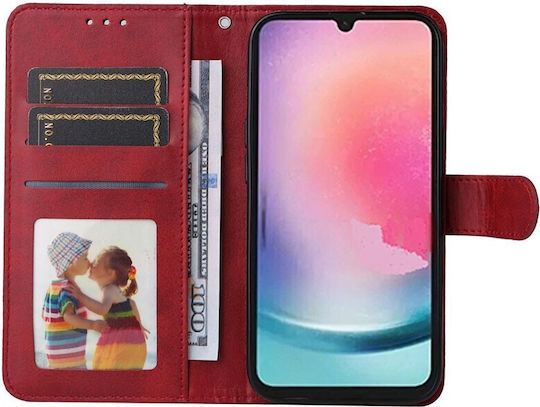 Samsung Wallet Leather Red (Galaxy A25 5G)