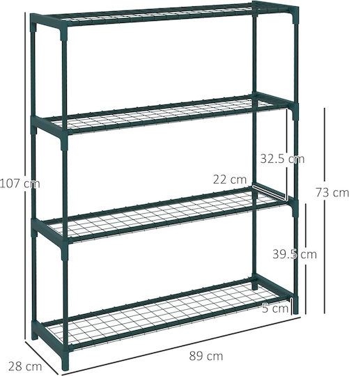 Outsunny Pot Stand Green 89cmx28cmx107cmcm.