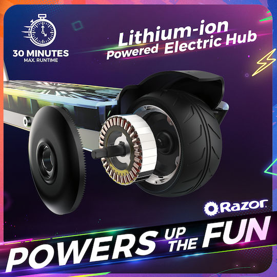 Razor Color Rave Trotinetă Electrică Pentru Copii Cu Viteză Maximă De 12km/h Și Autonomie De 6km În Culoare Argintie