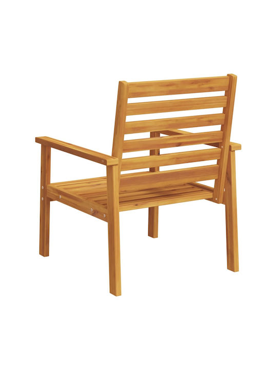 Outdoor Armchair Wooden Acacia 2pcs 55x54x81cm