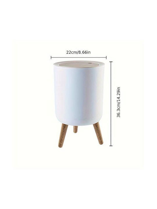 Office Waste Bin 7lt White