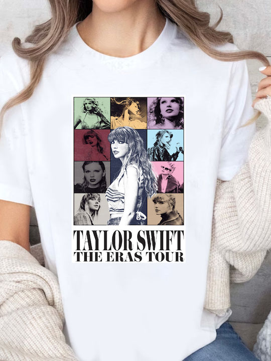 Fruit of the Loom Taylor Swift The Eras Tour T-shirt Weiß Baumwolle