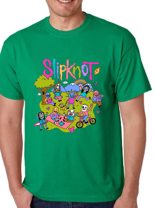 Fruit of the Loom Slipknot T-shirt Slipknot Green Cotton