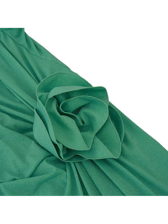 Summer Maxi Dress for Wedding Christening Green