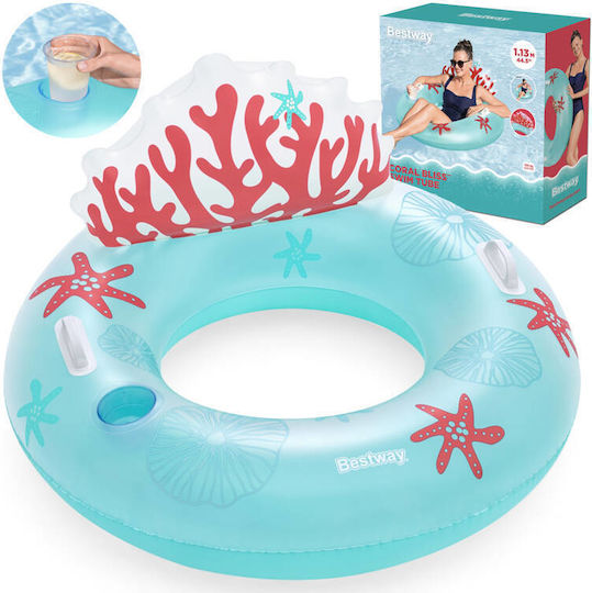 Bestway Blue Inflatable Wheel Backrest Coral Reef 107cm 43730
