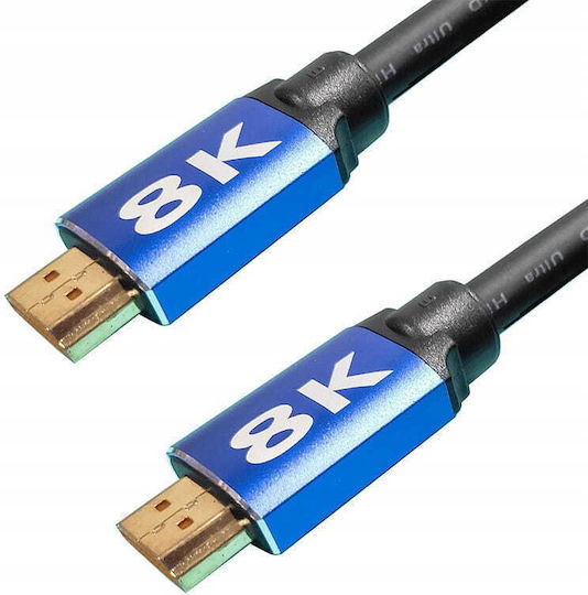 Zenwire HDMI 2.1 Ултра Висока Скорост 48Gbps 4K 120Hz HDR VRR HDMI Кабел HDMI Мъжки - HDMI Мъжки 1м Черен