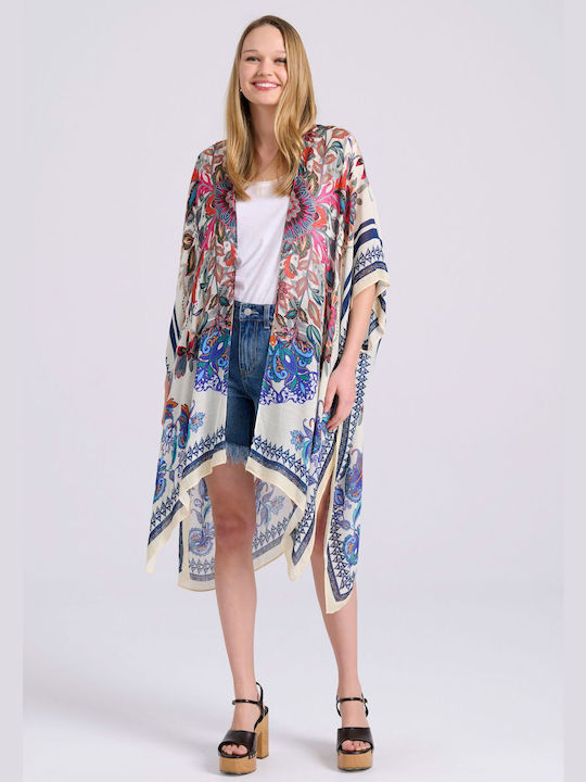 Funky Buddha Damen Kimono Mehrfarbig