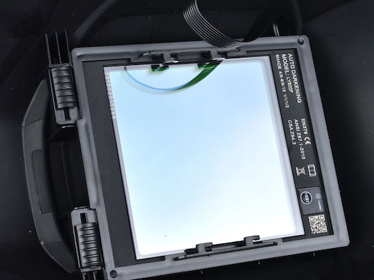 Geko Mască Electronică de Sudură cu Câmp Vizual 93x93mm Neagră