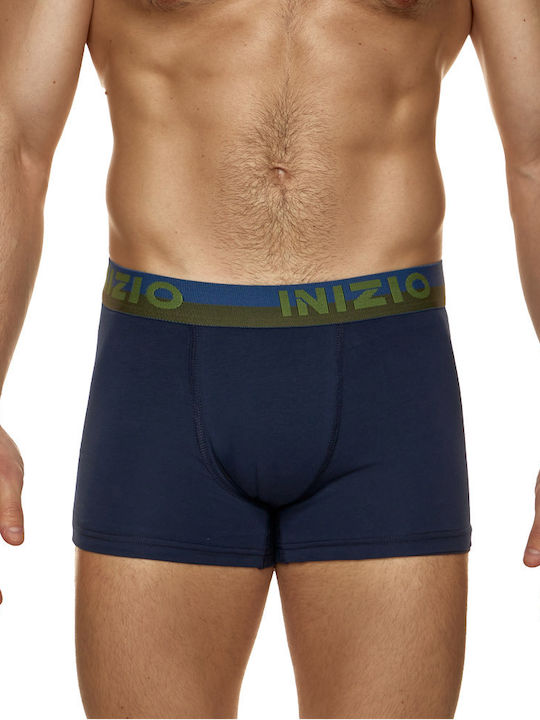 Inizio Men's Boxers Blue/Khaki 2Pack