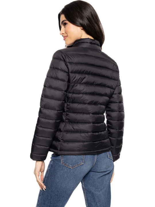 Scurtă Jachetă de femei Puffer Negru