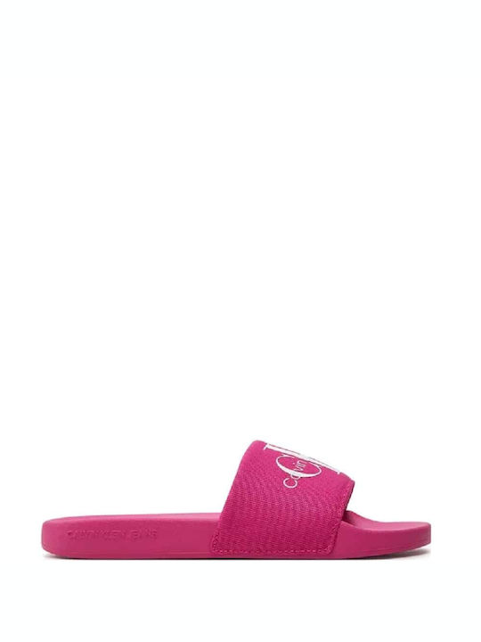 Calvin Klein Slides în Fuchsia Culore