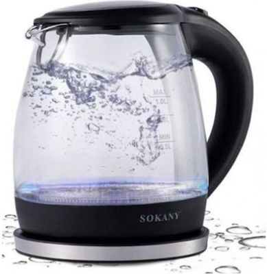 Sokany Kettle Travel Size 1lt 2200W Black