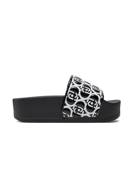 Liu Jo Damen Flache Sandalen Flatforms in Schwarz Farbe