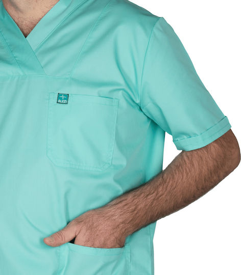 Alezi Unisex Σετ Ιατρικό Παντελόνι και Μπλούζα Τιρκουάζ