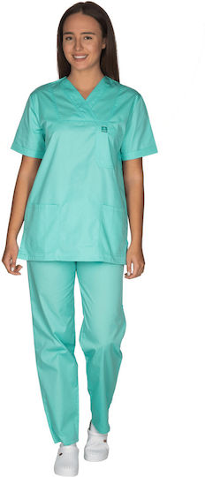 Alezi Unisex Σετ Ιατρικό Παντελόνι και Μπλούζα Τιρκουάζ