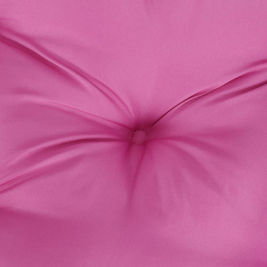 vidaXL Waterproof Garden Chair Cushion with Backrest Pink 4 Pieces 50x100cm