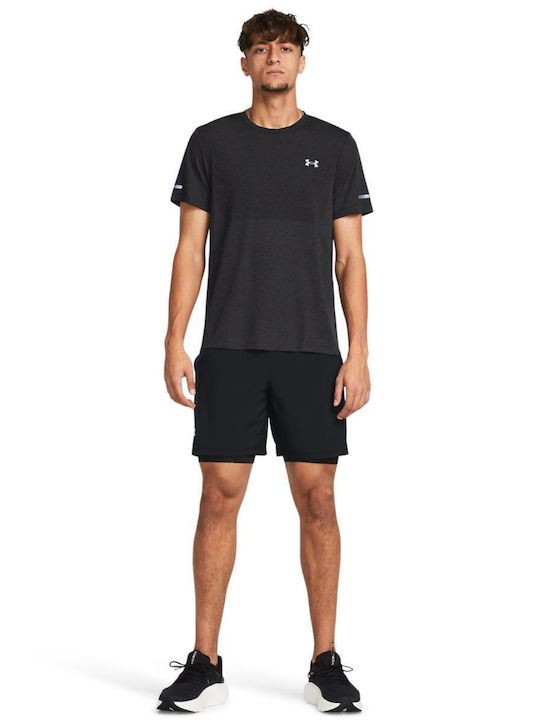 Launch 7'' 2 in 1 Sports Men's Shorts All Black
