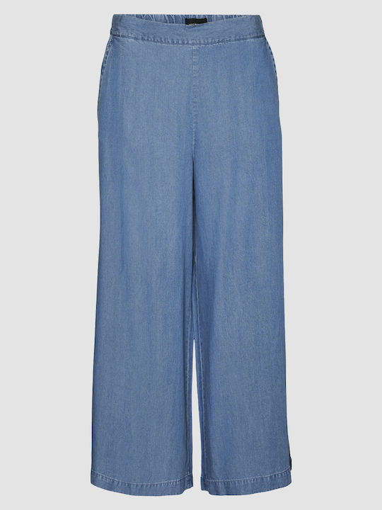 Bree Ψηλόμεσο Γυναικείο Jean Παντελόνι σε Wide Γραμμή Medium Blue Denim