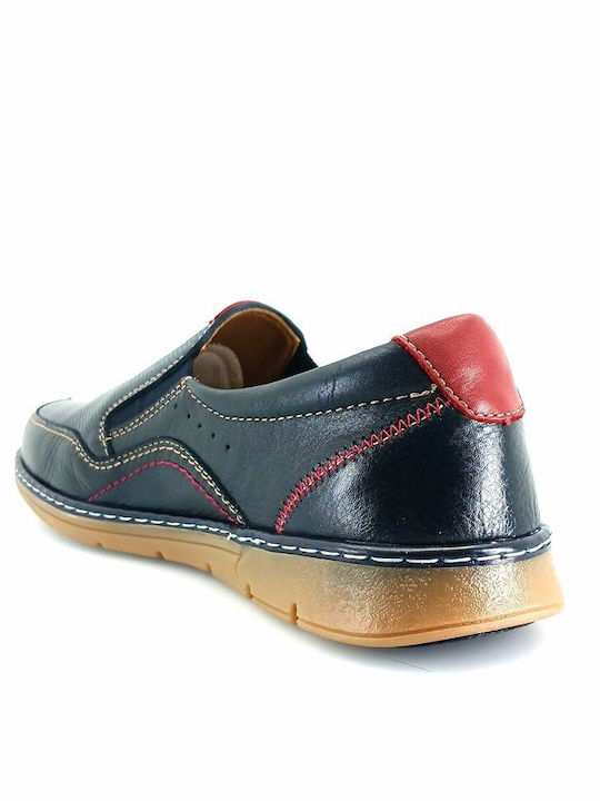 Δερμάτινα Ανδρικά Slip-On Μπλε