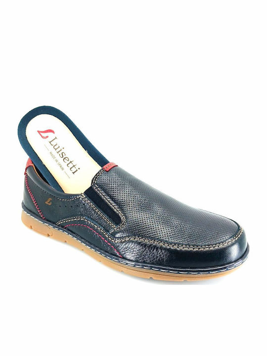 Δερμάτινα Ανδρικά Slip-On Μπλε