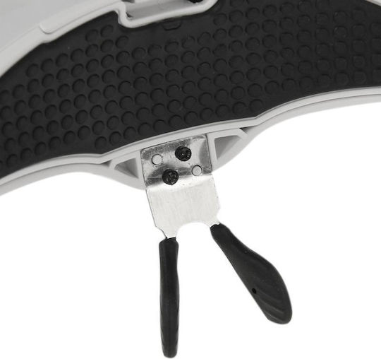5 Lenses 1.0x-3.5x Loupe Glasses Bracket Headband Magnifier 2 LED Lights Eye Magnification Goggles Magnifying Tool White