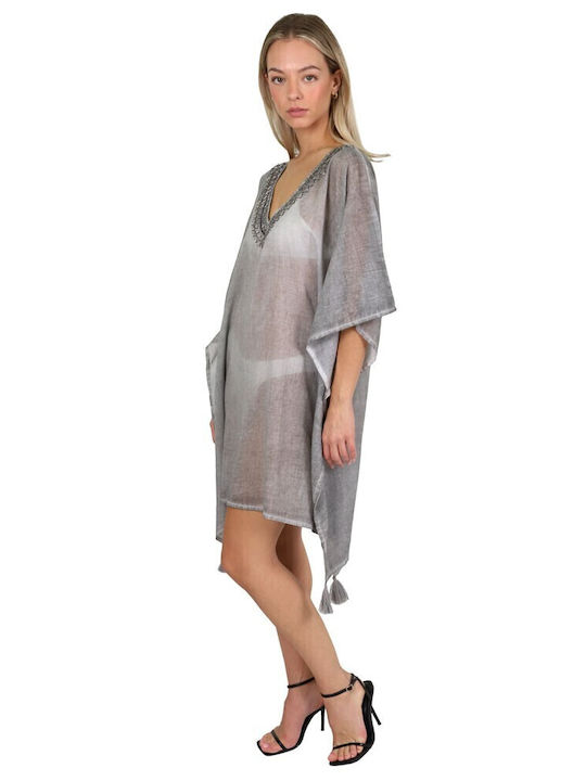 Aquablue Feminin Caftan de Plajă Gri