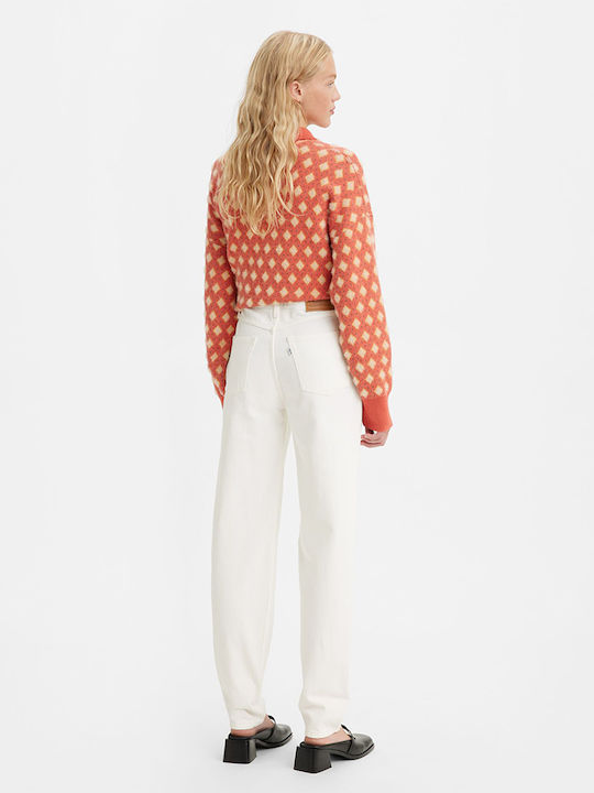 80's Damenjeans in Mom-Passform Sub-white