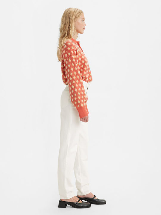 80's Damenjeans in Mom-Passform Sub-white