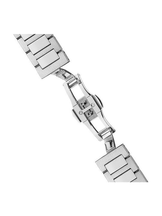 Ingersoll Ανδρικό Ρολόι 43mm Αυτόματο με Ασημί Μεταλλικό Μπρασελέ